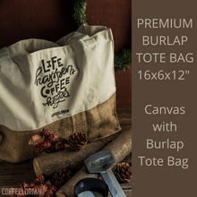 Load image into Gallery viewer, Coffeelorian Premium Jute Tote Market Gift Bag