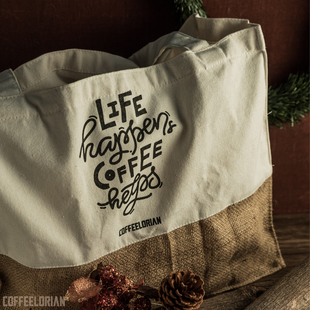 Coffeelorian Premium Jute Tote Market Gift Bag